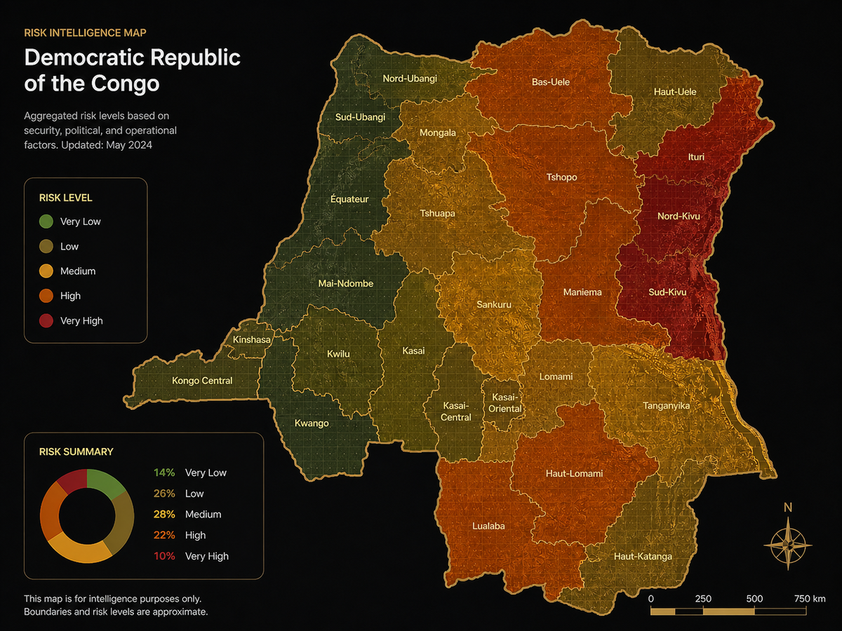 Risk map of DRC
